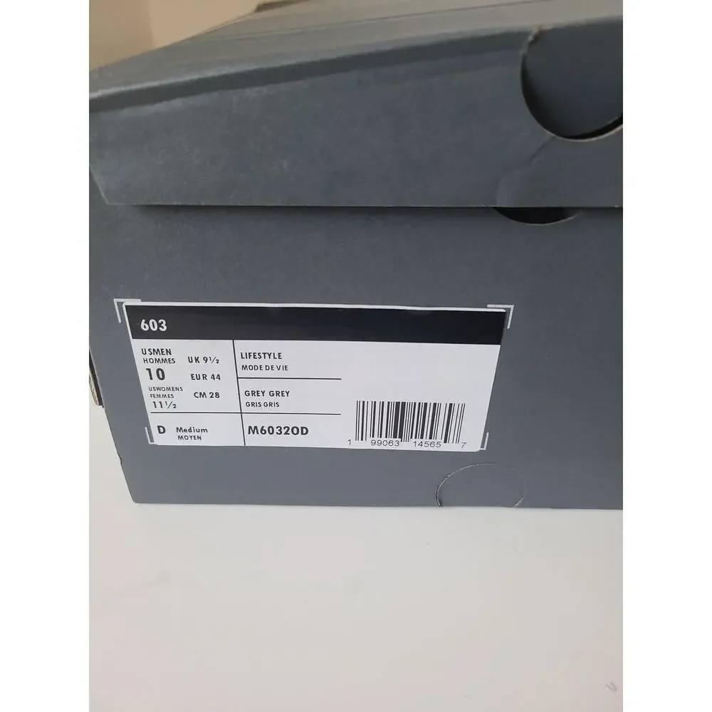 New Balance 603 M60320D Grey Men’s Size 10 D Medium – New in Box.